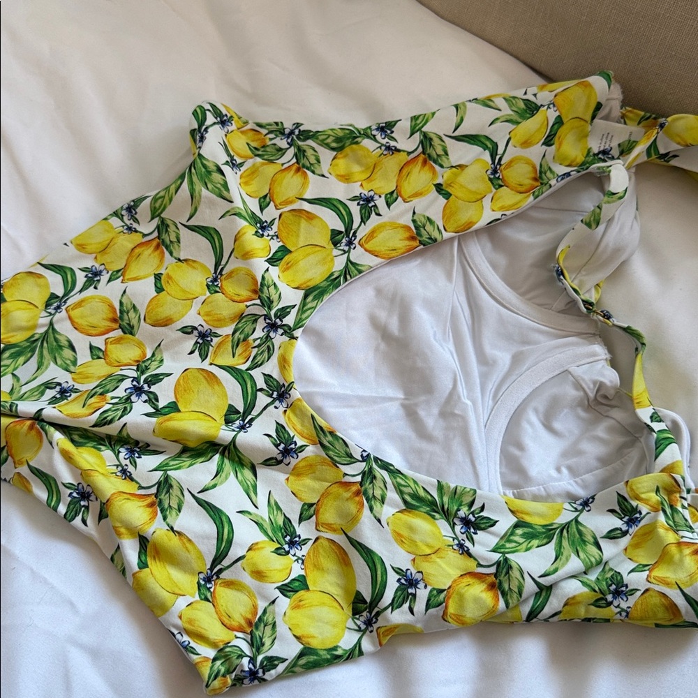 WEWOREWHAT Vintage Danielle One Piece - Lemons All Over - size M - Picture 5 of 5